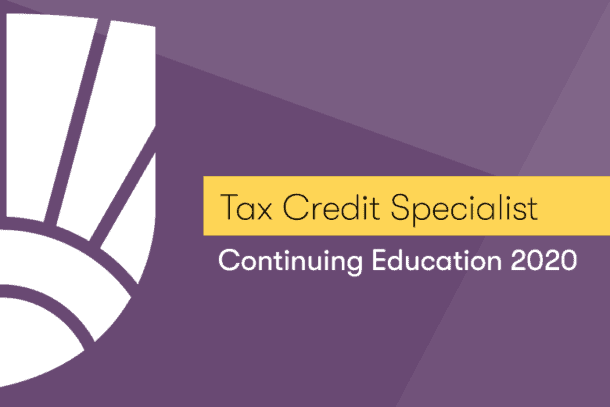 Tax Credit Specialist Continuing Education 2020 - National Center for